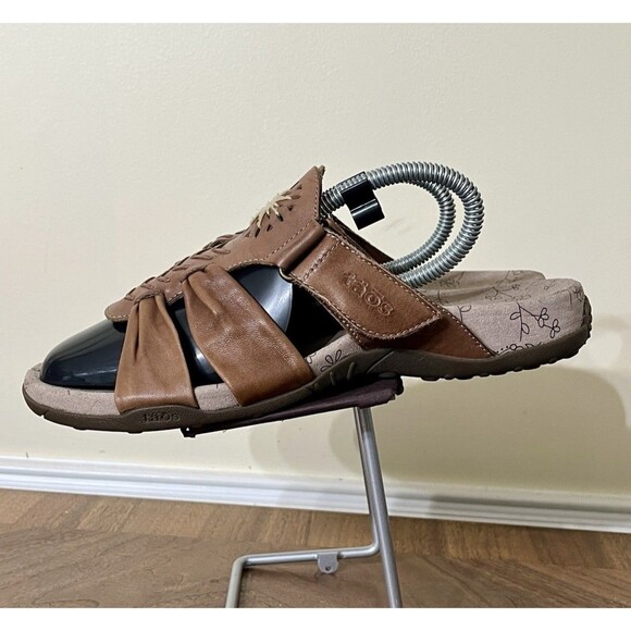 Taos Maiden Sandals Womens Sz 9m Leather Comfort Adjustable Slide Boho Hippie - Picture 3 of 9